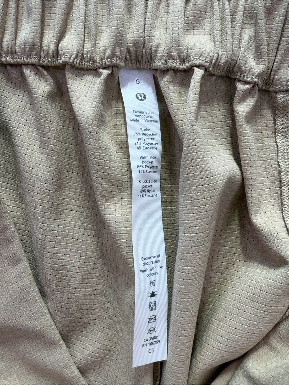 Lululemon Ventlight Cargo Mid Rise Crop 26" Lightweight Travel Tan Size 6 - Picture 8 of 12